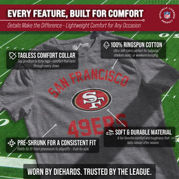 San Francisco 49ers Team Fan Apparel NFL  Adult Gameday T-Shirt - Sport Gray