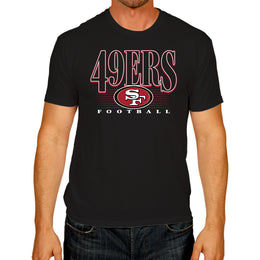 San Francisco 49ers NFL Adult Overtime Blueprint Tag-Less T-Shirt - Black