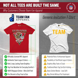San Francisco 49ers NFL Adult Retro Triangle Unisex T-Shirt - Red