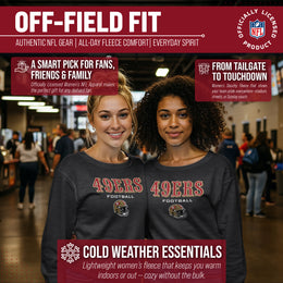 San Francisco 49ers NFL Womens Helmet French Terry Slouchy Top - Charcoal