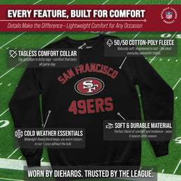 San Francisco 49ers NFL Gameday Adult Crewneck Sweatshirt - Black