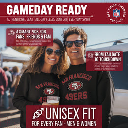 San Francisco 49ers NFL Gameday Adult Crewneck Sweatshirt - Black