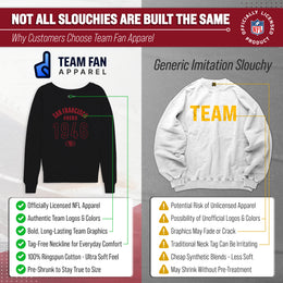 San Francisco 49ers NFL Womens Big Date French Terry Slouchy Top - Black