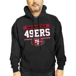San Francisco 49ers NFL Adult Gameday Charcoal Hooded Sweatshirt - Charcoal
