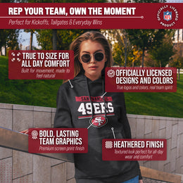 San Francisco 49ers NFL Adult Gameday Charcoal Hooded Sweatshirt - Charcoal