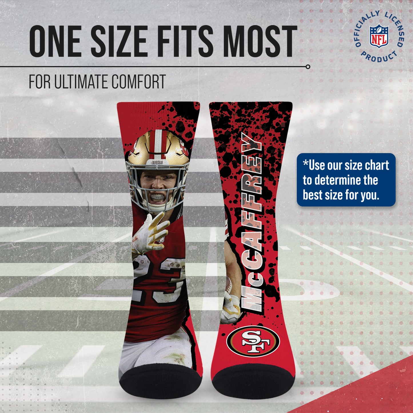 San Francisco 49ers Youth NFL Player Stripe Sock - Red