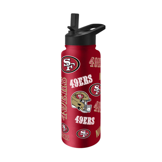 San Francisco 49ers  NFL 34oz Insulated Water Bottle Straw Lid - Cardinal