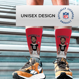 San Francisco 49ers FBF NFL Youth V Curve MVP Player Crew Socks - RED #10