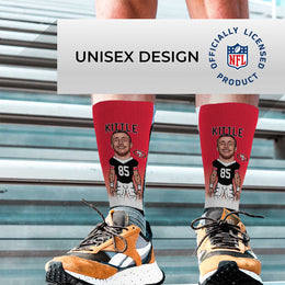 San Francisco 49ers FBF NFL Youth V Curve MVP Player Crew Socks - Red