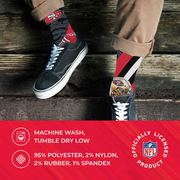 San Francisco 49ers NFL Adult Player Stripe Sock - Black #5