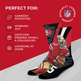 San Francisco 49ers NFL Adult Player Stripe Sock - Black #5