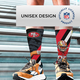 San Francisco 49ers NFL Youth Player Stripe Sock - Black