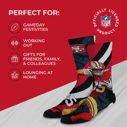San Francisco 49ers NFL Youth Player Stripe Sock - Black
