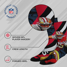 San Francisco 49ers NFL Youth Player Stripe Sock - Black