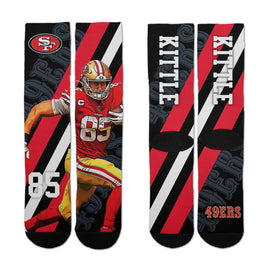 San Francisco 49ers NFL Adult Player Stripe Sock - Black