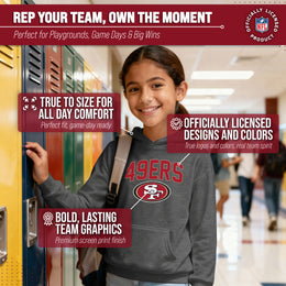 San Francisco 49ers NFL Youth Home Team Hoodie- Kids Hooded Sweatshirt - Sport Gray