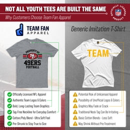 San Francisco 49ers NFL Youth Property Of Short Sleeve Lightweight T Shirt - Sport Gray