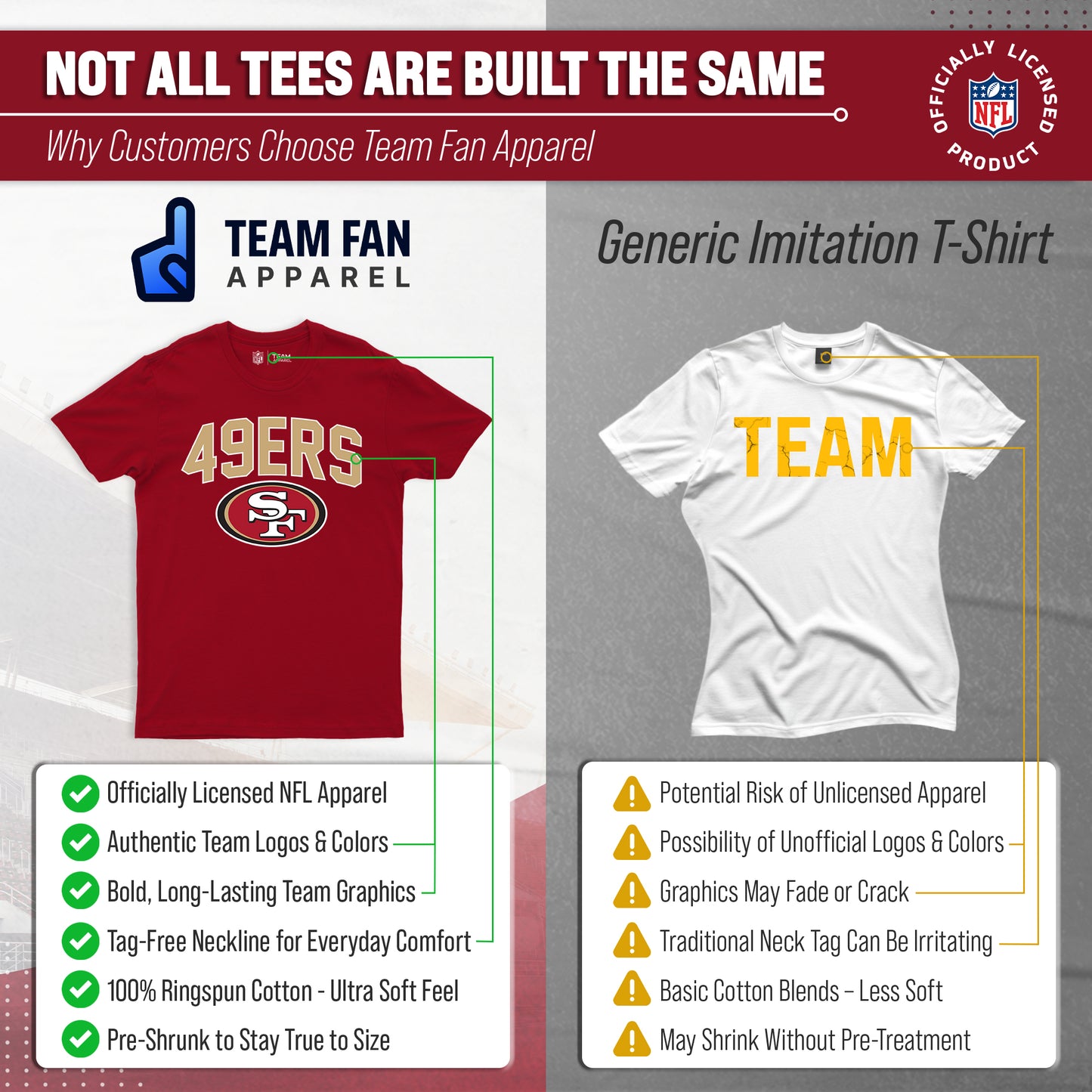 San Francisco 49ers NFL Home Team Tee - Red