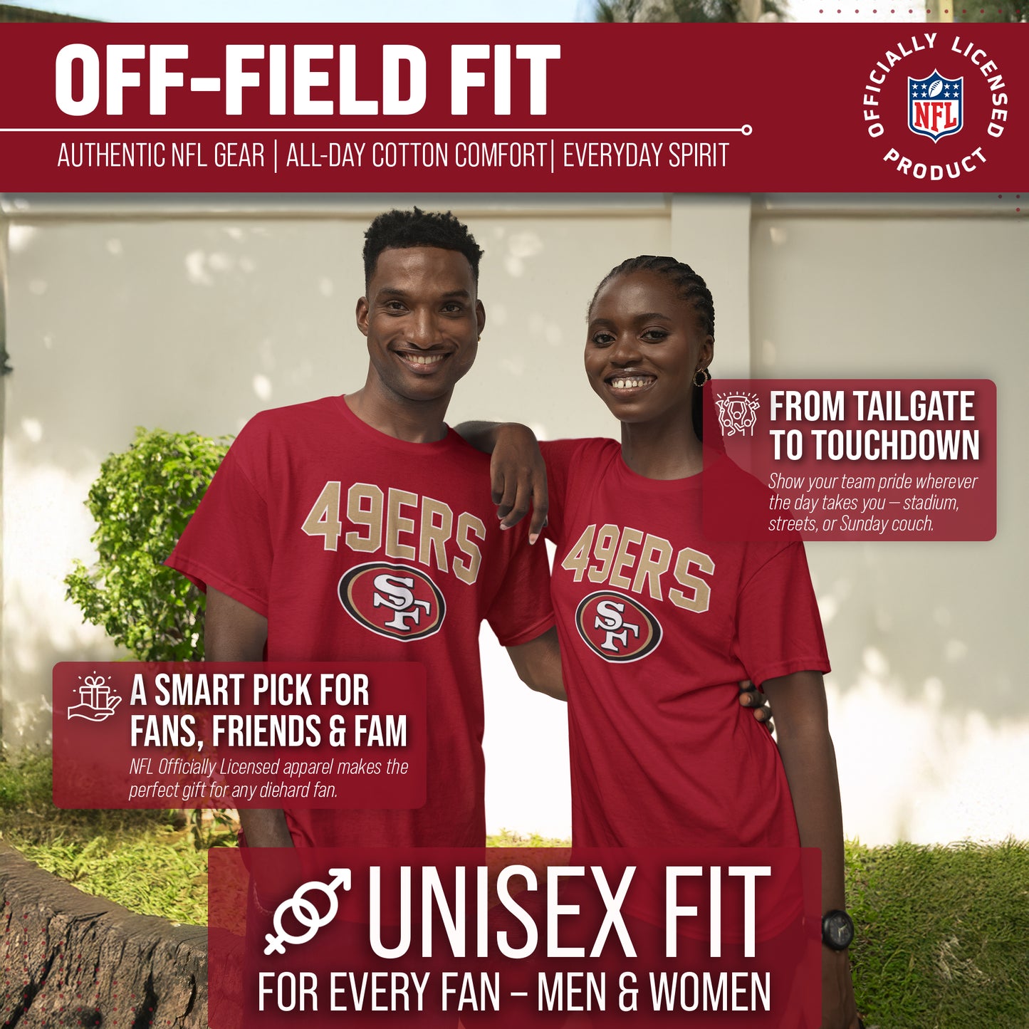 San Francisco 49ers NFL Home Team Tee - Red