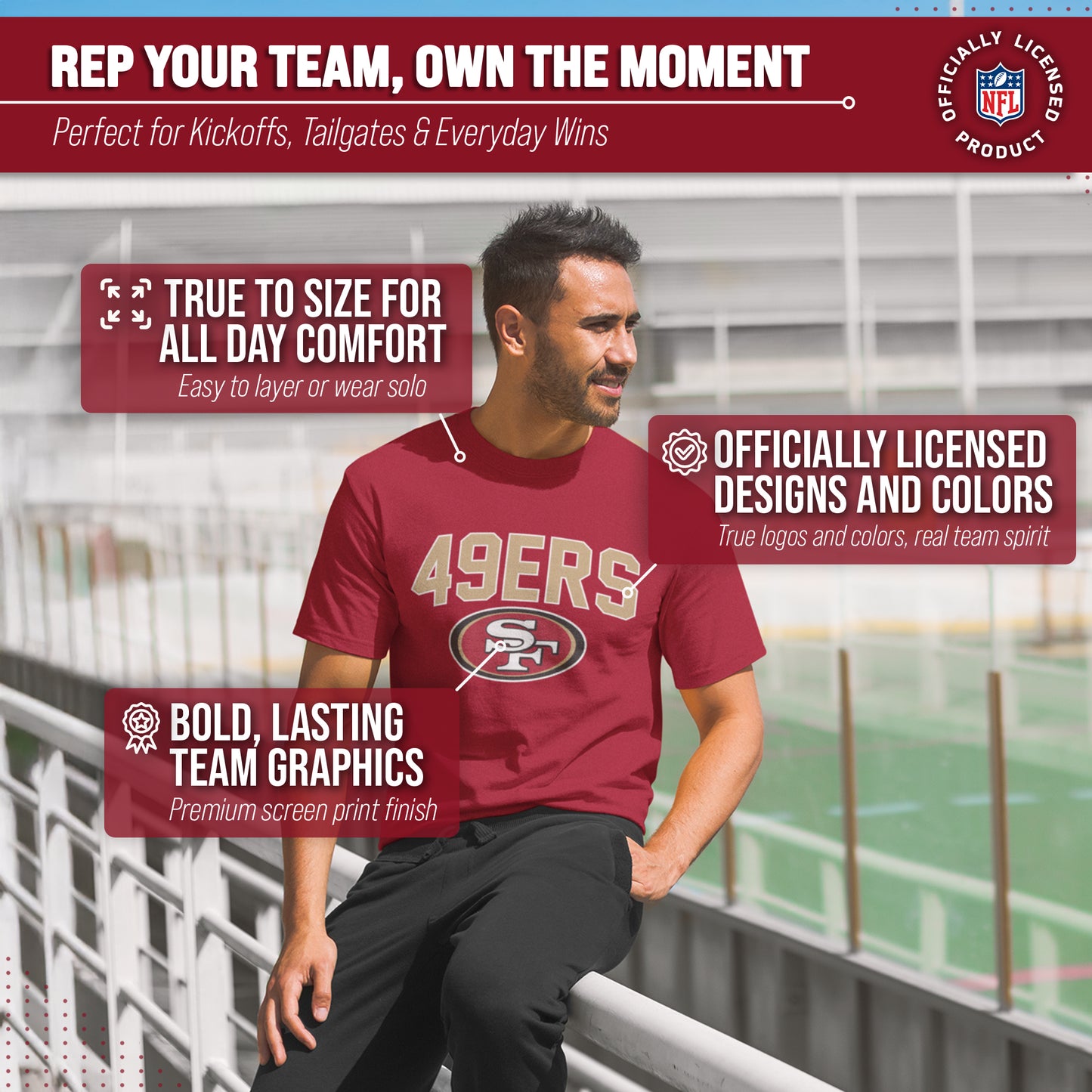 San Francisco 49ers NFL Home Team Tee - Red