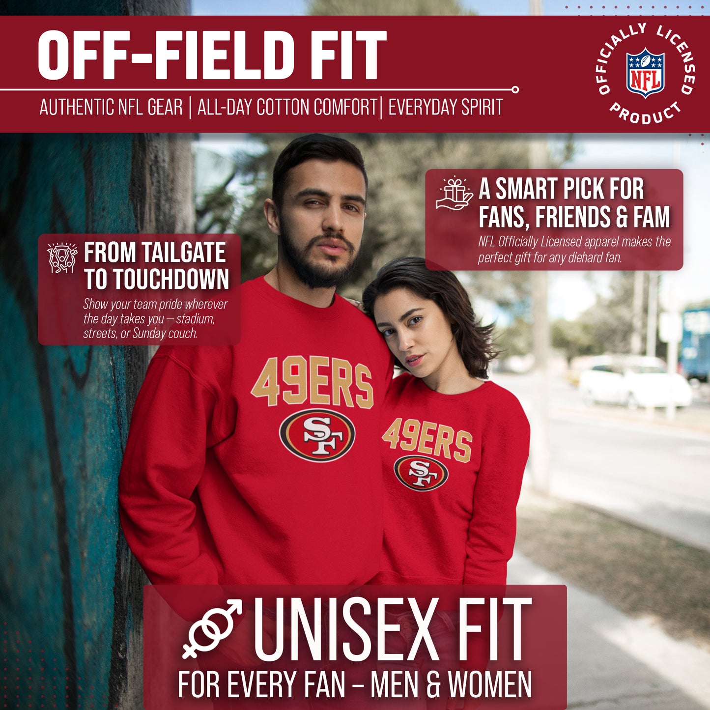 San Francisco 49ers NFL Home Team Crew - Red
