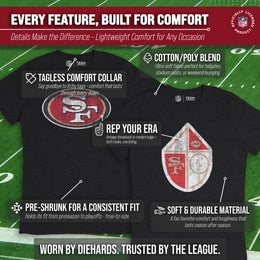 San Francisco 49ers NFL Modern Throwback T-shirt - Black