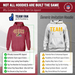 San Francisco 49ers NFL Adult Unisex All Star Soft Fleece Hooded Sweatshirt - Red Heather