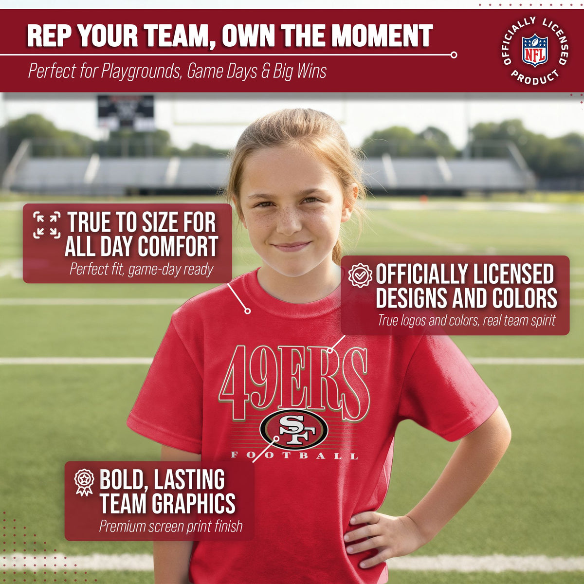 San Francisco 49ers NFL Youth Overtime T-Shirt - Red