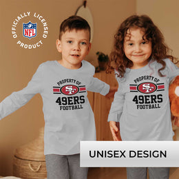 San Francisco 49ers NFL Youth Property Of Crew Sweatshirt - Sport Gray