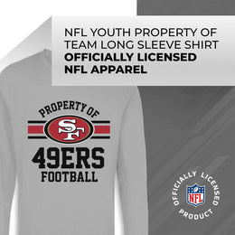 San Francisco 49ers NFL Youth Property Of Crew Sweatshirt - Sport Gray