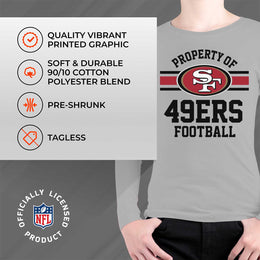 San Francisco 49ers NFL Youth Property Of Crew Sweatshirt - Sport Gray