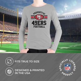 San Francisco 49ers NFL Youth Property Of Crew Sweatshirt - Sport Gray