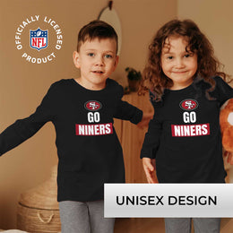 San Francisco 49ers NFL Youth Team Slogan Long Sleeve Shirt  - Black