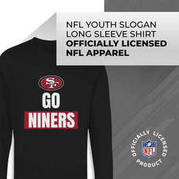 San Francisco 49ers NFL Youth Team Slogan Long Sleeve Shirt  - Black