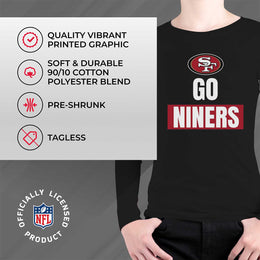 San Francisco 49ers NFL Youth Team Slogan Long Sleeve Shirt  - Black