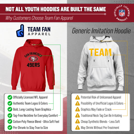 San Francisco 49ers Youth Gameday Hoodie Sweatshirt - Red