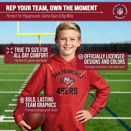 San Francisco 49ers NFL Youth Gameday Hooded Sweatshirt - Red