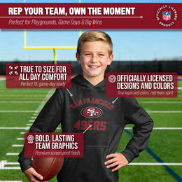 San Francisco 49ers NFL Youth Gameday Hooded Sweatshirt - Black