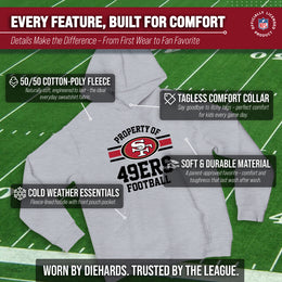 San Francisco 49ers NFL Youth Property Of Hooded Sweatshirt - Sport Gray