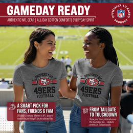 San Francisco 49ers NFL Womens Short Sleeve Property of Tshirt - Gray