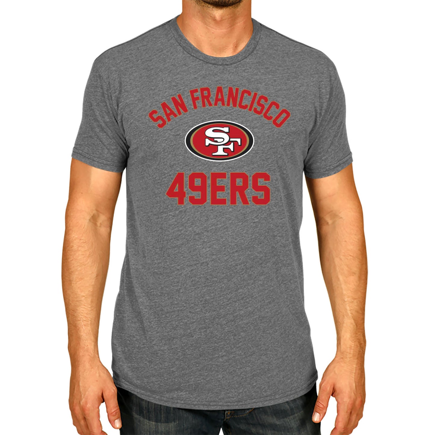 San Francisco 49ers Team Fan Apparel NFL  Adult Gameday T-Shirt - Sport Gray