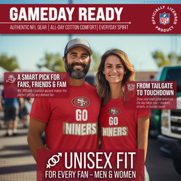 San Francisco 49ers NFL Adult Team Slogan Unisex T-Shirt - Red