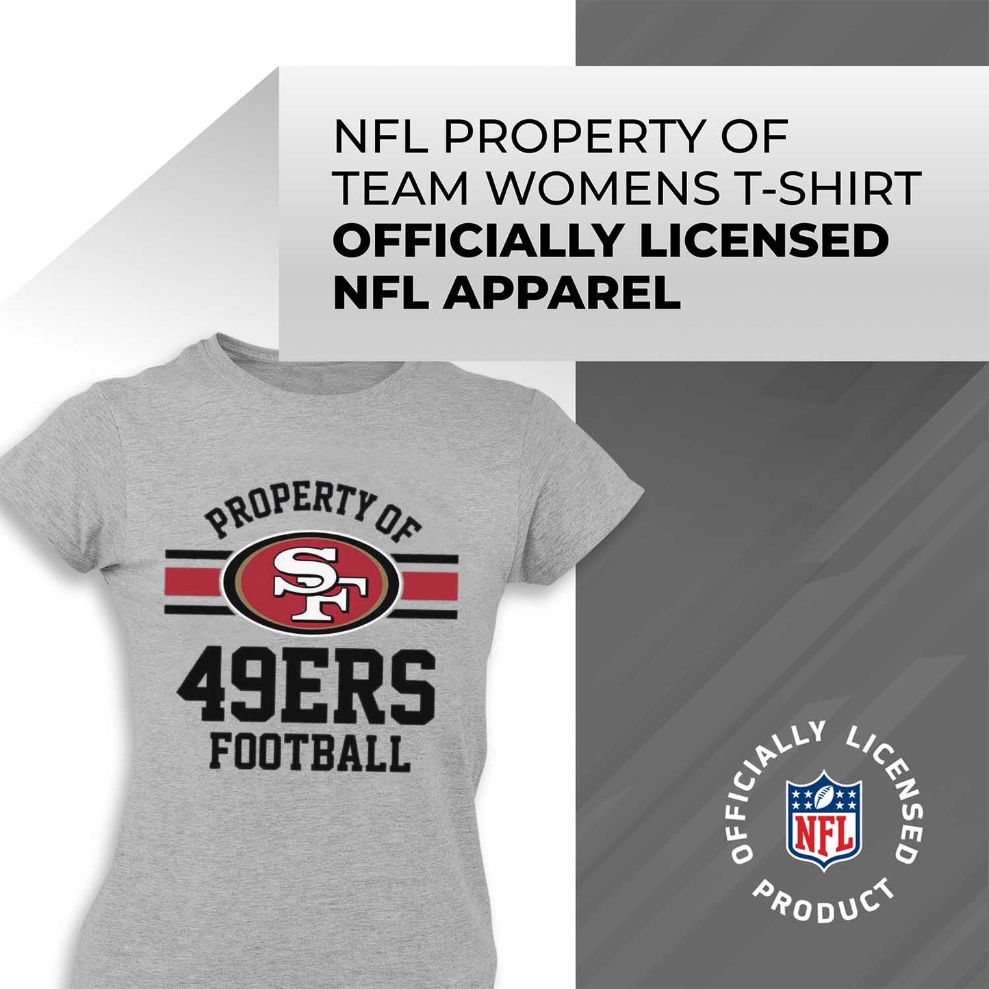 San Francisco 49ers NFL Women's Property Of Lightweight Plus Size T-Shirt - Sport Gray