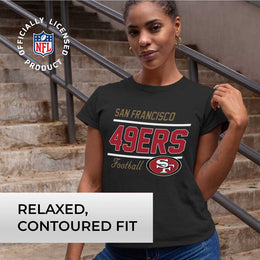 San Francisco 49ers NFL Womens Plus Size Relaxed Fit T-Shirt - Black