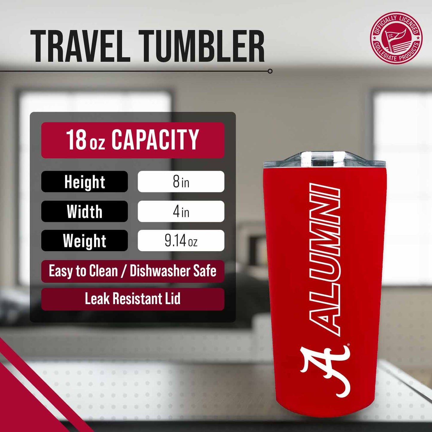 Georgetown Hoyas Collegiate Stainless Steel Travel Tumbler for Alumni - Navy