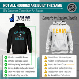 San Jose Sharks Hoodie Pullover Sweatshirt - Black