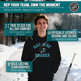 San Jose Sharks Hoodie Pullover Sweatshirt - Black