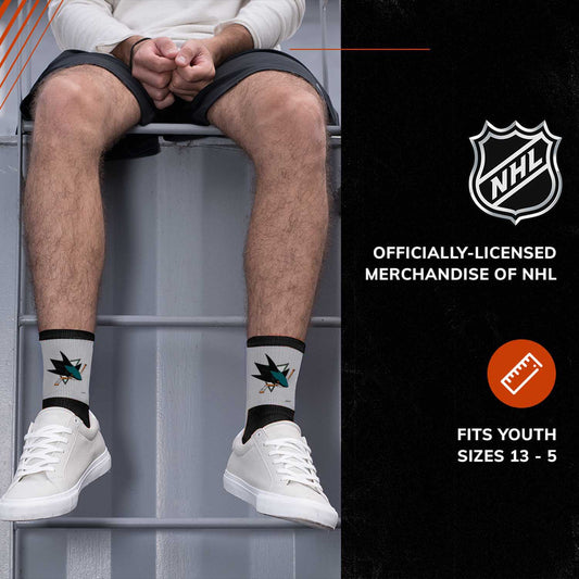 San Jose Sharks NHL Youth Surge Socks - Black