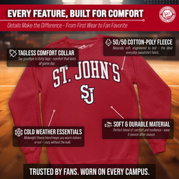 St. John's Red Storm Adult Arch & Logo Soft Style Gameday Crewneck Sweatshirt - Red