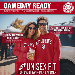 St. John's Red Storm Adult Arch & Logo Soft Style Gameday Crewneck Sweatshirt - Red